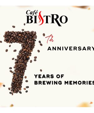7 years of cafe bistro anniversary coffee